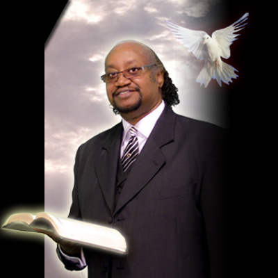 Pastor Leroy Williams preaching with dove